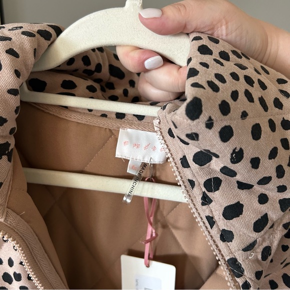 NWT Entro Leopard Quilted Jacket - Picture 5 of 5